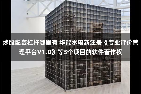 炒股配资杠杆哪里有 华能水电新注册《专业评价管理平台V1.0