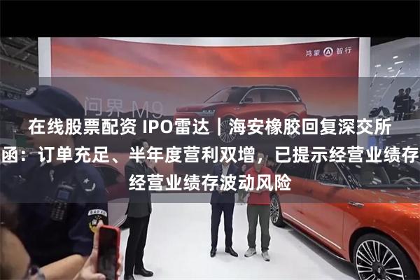 在线股票配资 IPO雷达｜海安橡胶回复深交所相关落实函：订单