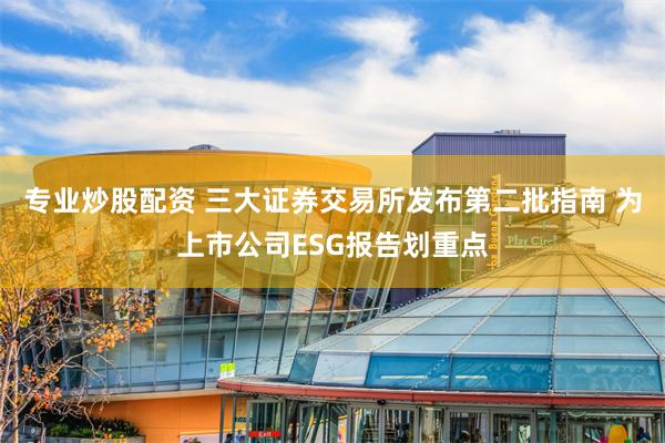 专业炒股配资 三大证券交易所发布第二批指南 为上市公司ESG